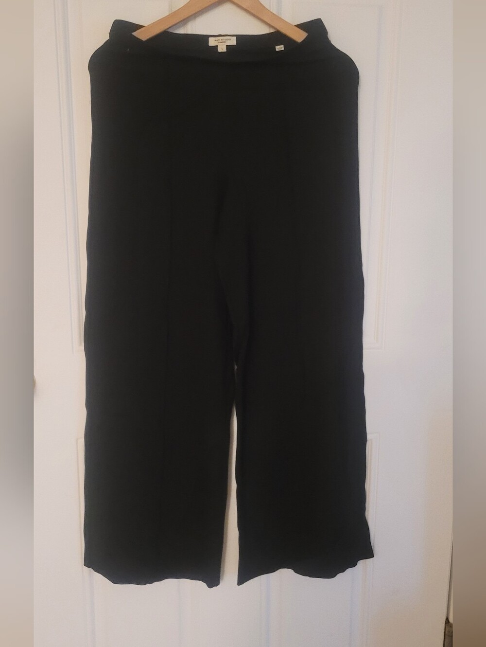 Max Studio Black Wide-Leg Women's Pants Size Large